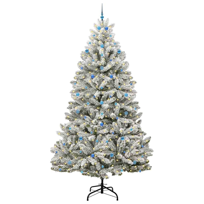 Chargez l'image dans la visionneuse de la galerie, Vidaxl kunstkerstboom met 300 led groen en wit 300 cm pvc en metaal
