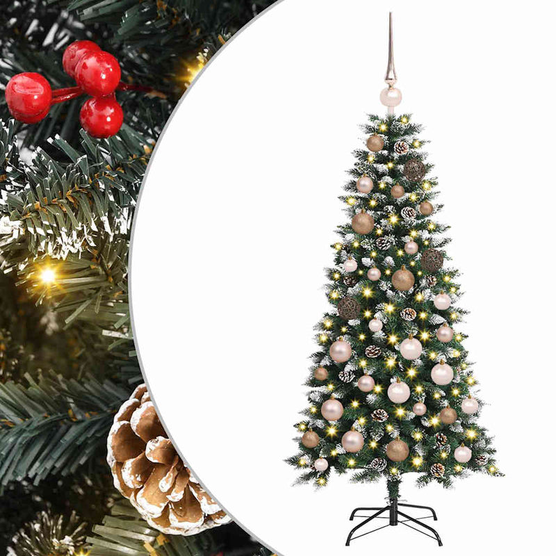 Afbeelding laden in galerijviewer, Vidaxl kunstkerstboom met 150 led groen 120 cm pvc en plastic en staal
