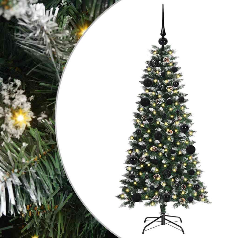 Chargez l'image dans la visionneuse de la galerie, Vidaxl kunstkerstboom met 150 led groen 120 cm pvc en plastic en staal
