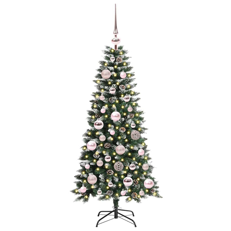 ギャラリービューアに画像をロードする, Vidaxl kunstkerstboom met 150 led groen 120 cm pvc en plastic en staal
