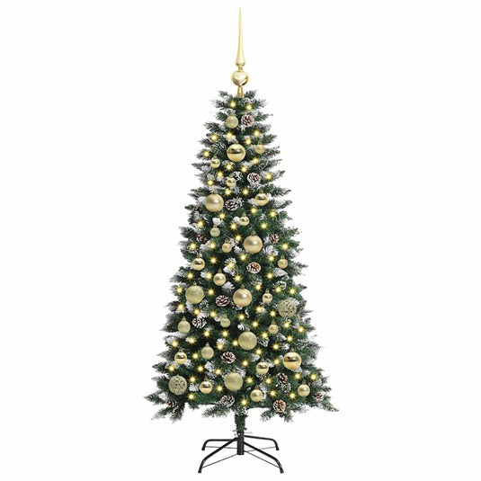 Vidaxl kunstkerstboom met 150 led groen 120 cm pvc en plastic en staal