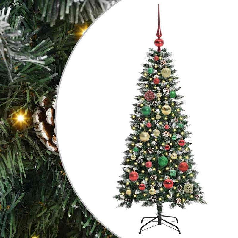 Chargez l'image dans la visionneuse de la galerie, Vidaxl kunstkerstboom met 150 led groen 120 cm pvc en plastic en staal
