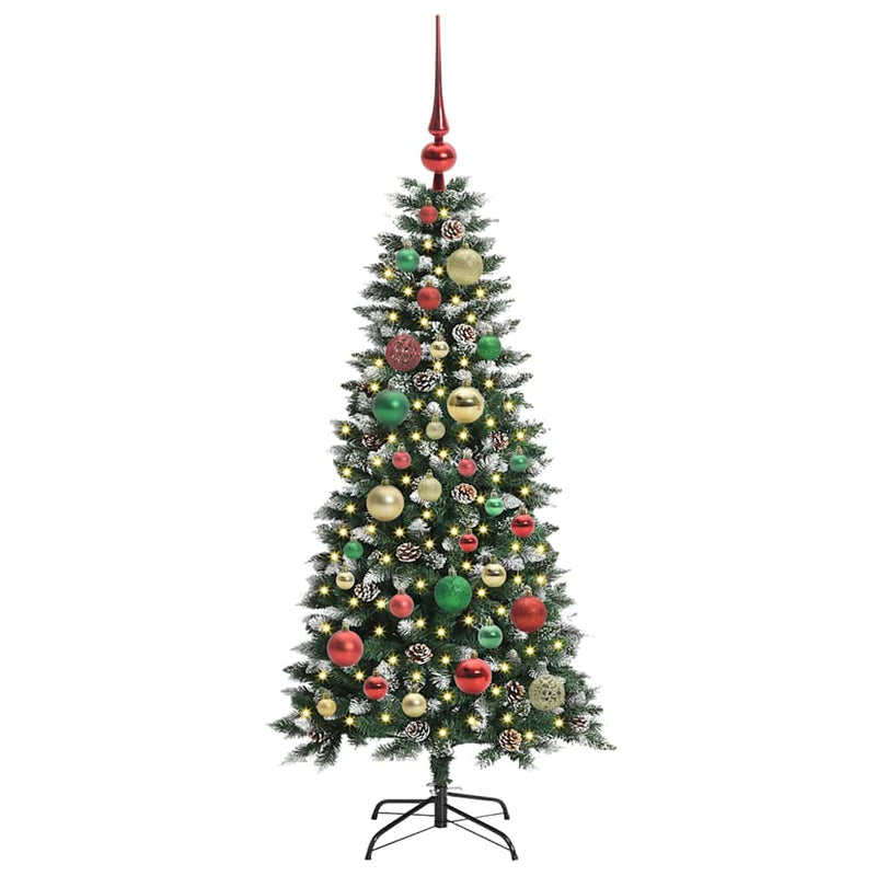 Chargez l'image dans la visionneuse de la galerie, Vidaxl kunstkerstboom met 150 led groen 120 cm pvc en plastic en staal
