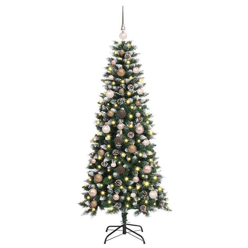 Afbeelding laden in galerijviewer, Vidaxl kunstkerstboom met 150 led groen 150 cm pvc en plastic en staal
