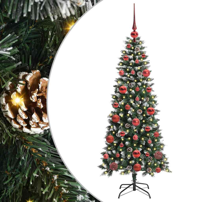 ギャラリービューアに画像をロードする, Vidaxl kunstkerstboom met 150 led groen 150 cm pvc en plastic en staal
