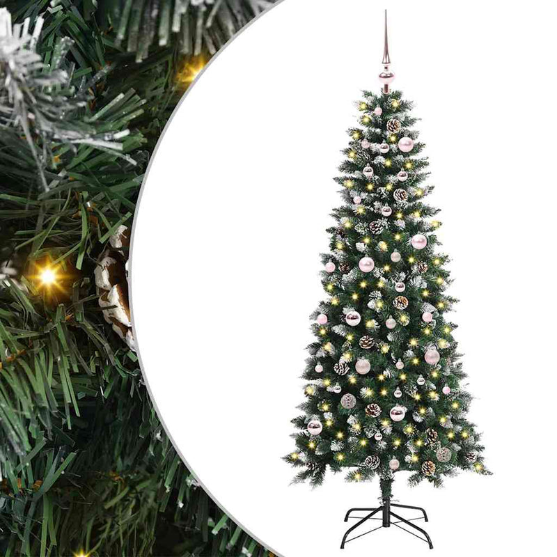 Chargez l'image dans la visionneuse de la galerie, Vidaxl kunstkerstboom met 150 led groen 150 cm pvc en plastic en staal

