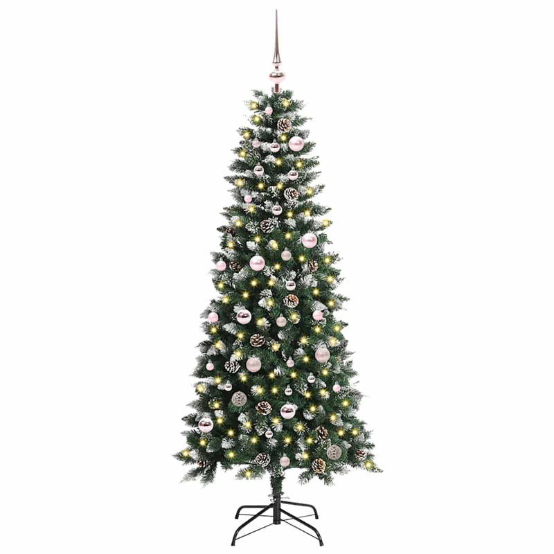 Chargez l'image dans la visionneuse de la galerie, Vidaxl kunstkerstboom met 150 led groen 150 cm pvc en plastic en staal
