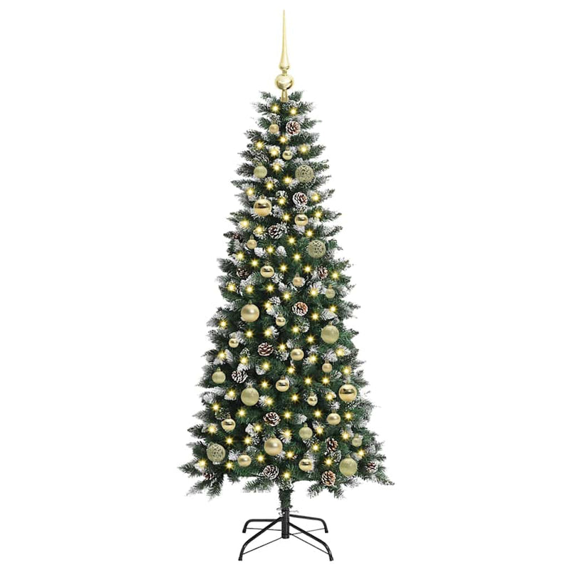 ギャラリービューアに画像をロードする, Vidaxl kunstkerstboom met 150 led groen 150 cm pvc en plastic en staal

