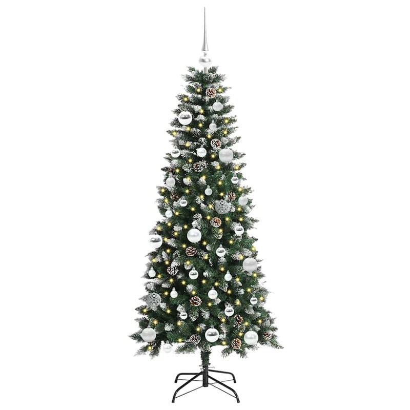 Chargez l'image dans la visionneuse de la galerie, Vidaxl kunstkerstboom met 150 led groen 150 cm pvc en plastic en staal
