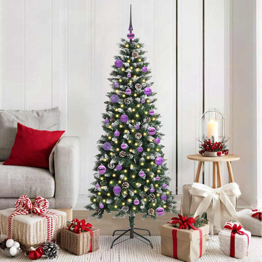 Vidaxl kunstkerstboom met 150 led groen 150 cm pvc en plastic en staal