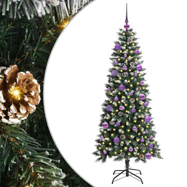 Vidaxl kunstkerstboom met 150 led groen 150 cm pvc en plastic en staal