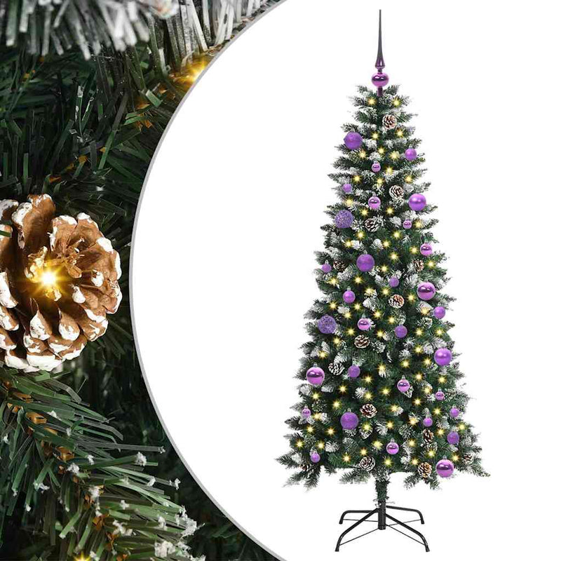 ギャラリービューアに画像をロードする, Vidaxl kunstkerstboom met 150 led groen 150 cm pvc en plastic en staal
