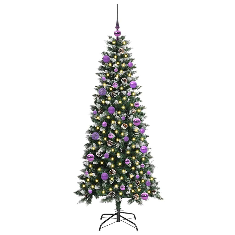 ギャラリービューアに画像をロードする, Vidaxl kunstkerstboom met 150 led groen 150 cm pvc en plastic en staal
