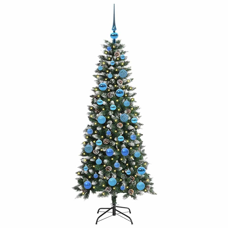 Chargez l'image dans la visionneuse de la galerie, Vidaxl kunstkerstboom met 150 led groen 150 cm pvc en plastic en staal
