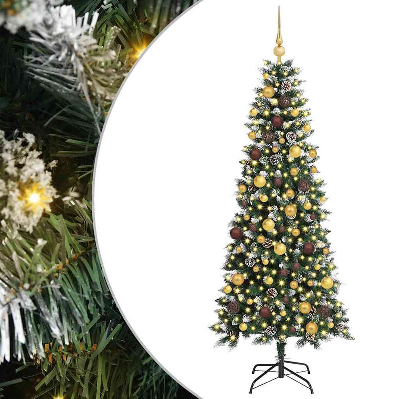 ギャラリービューアに画像をロードする, Vidaxl kunstkerstboom met 300 led groen 180 cm pvc en plastic en staal
