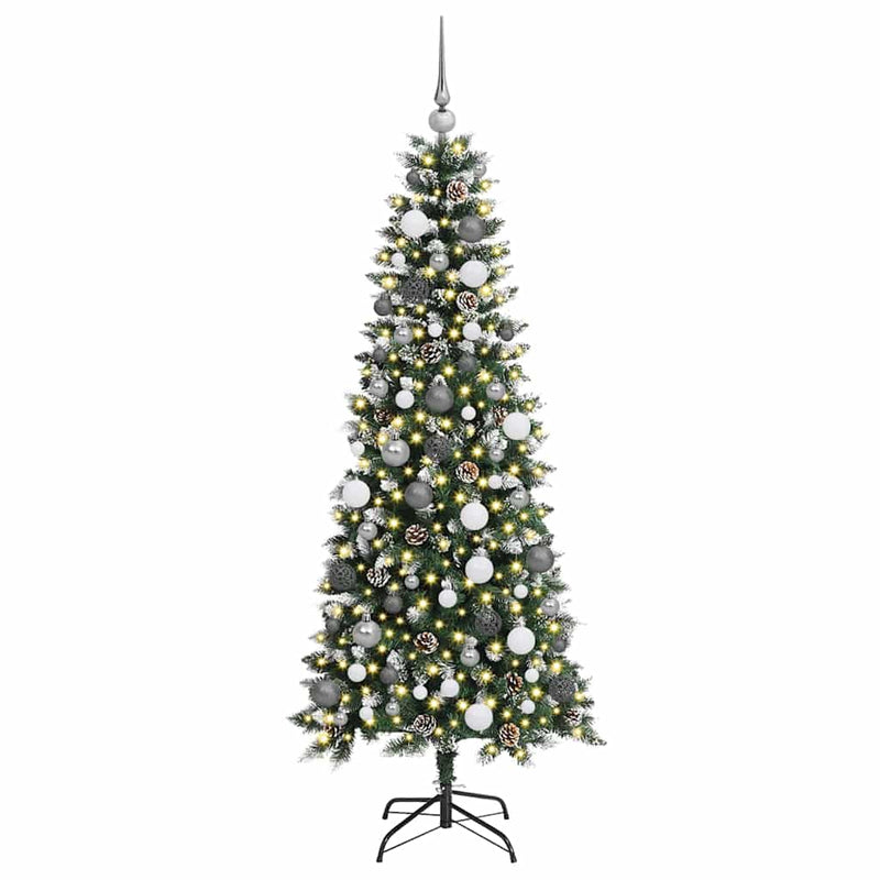 ギャラリービューアに画像をロードする, Vidaxl kunstkerstboom met 300 led groen 180 cm pvc en plastic en staal
