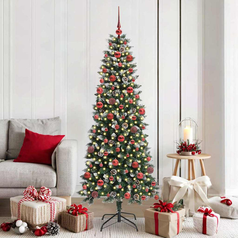ギャラリービューアに画像をロードする, Vidaxl kunstkerstboom met 300 led groen 180 cm pvc en plastic en staal
