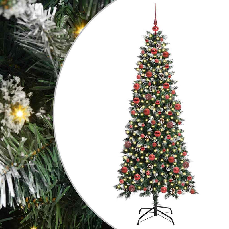 ギャラリービューアに画像をロードする, Vidaxl kunstkerstboom met 300 led groen 180 cm pvc en plastic en staal
