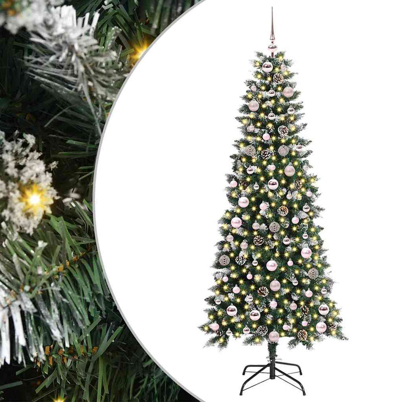ギャラリービューアに画像をロードする, Vidaxl kunstkerstboom met 300 led groen 180 cm pvc en plastic en staal
