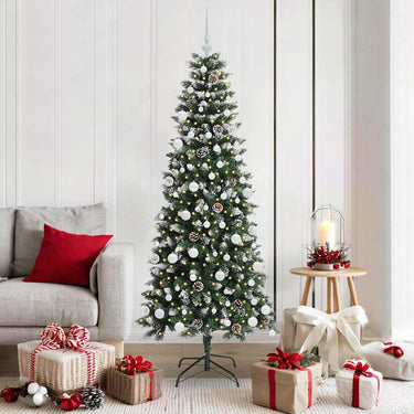 Vidaxl kunstkerstboom met 300 led groen 180 cm pvc en plastic en staal