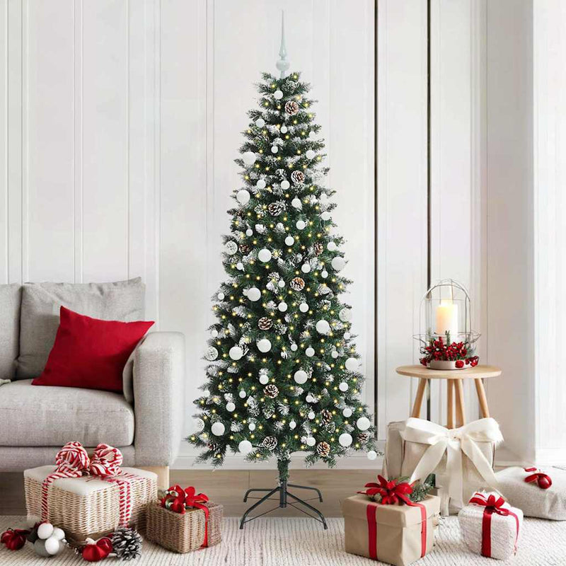 ギャラリービューアに画像をロードする, Vidaxl kunstkerstboom met 300 led groen 180 cm pvc en plastic en staal
