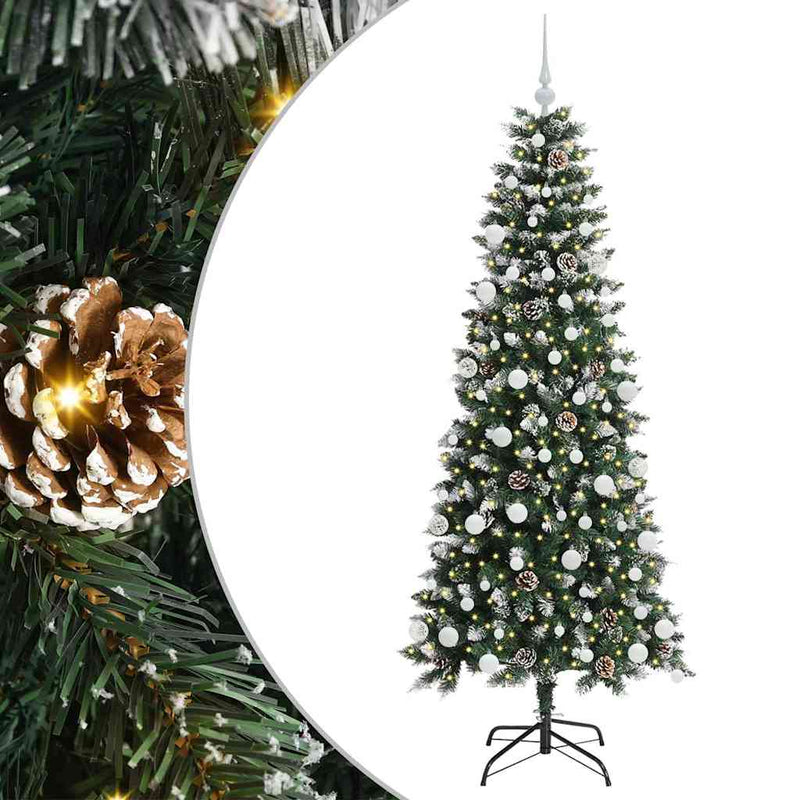 ギャラリービューアに画像をロードする, Vidaxl kunstkerstboom met 300 led groen 180 cm pvc en plastic en staal
