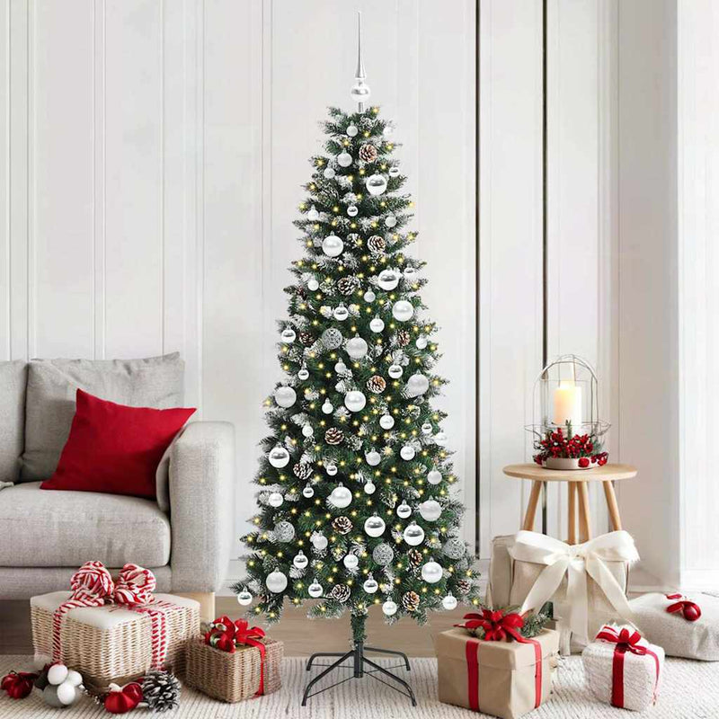 ギャラリービューアに画像をロードする, Vidaxl kunstkerstboom met 300 led groen 180 cm pvc en plastic en staal
