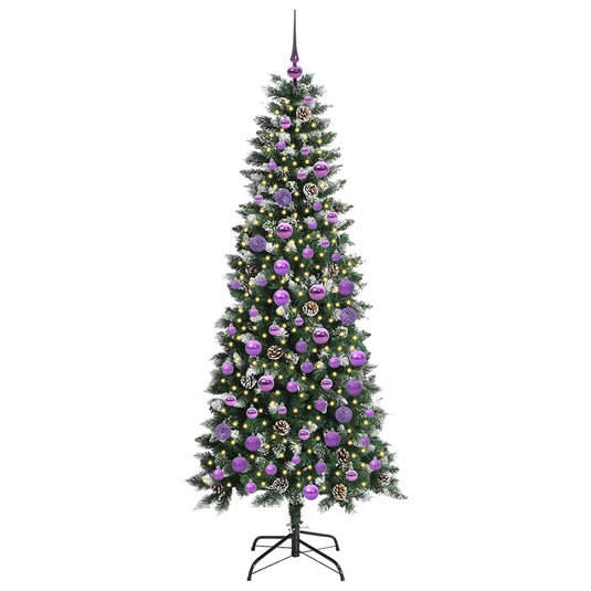 Vidaxl kunstkerstboom met 300 led groen 180 cm pvc en plastic en staal