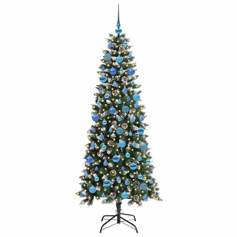 Chargez l'image dans la visionneuse de la galerie, Vidaxl kunstkerstboom met 300 led groen 180 cm pvc en plastic en staal
