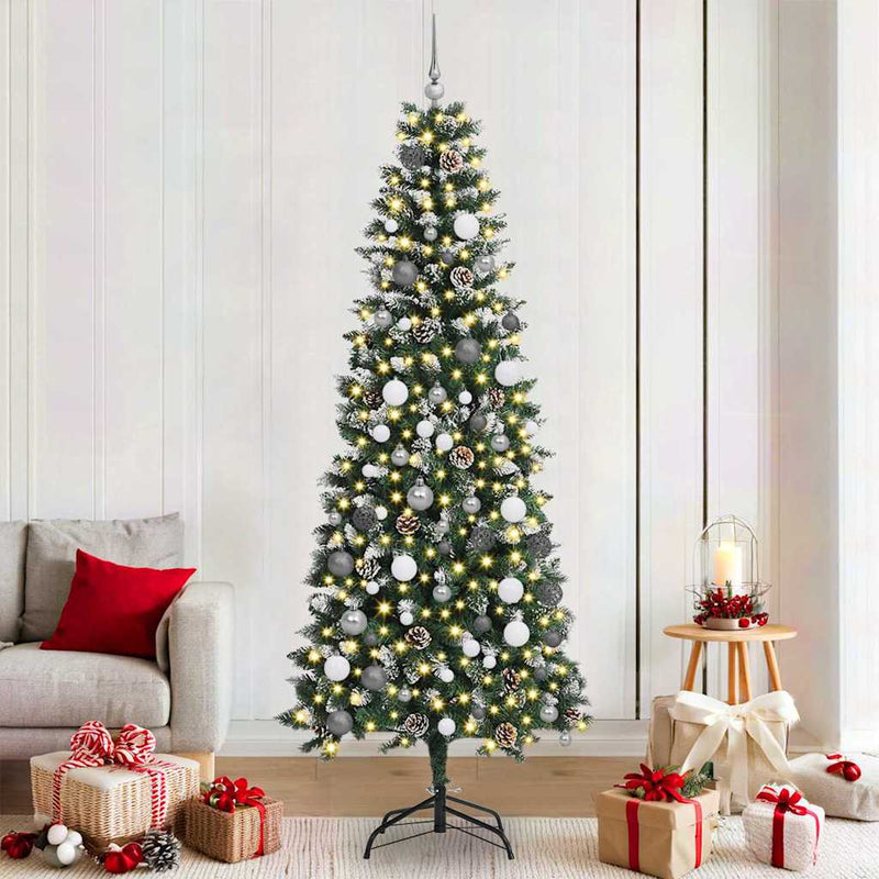 ギャラリービューアに画像をロードする, Vidaxl kunstkerstboom met 300 led groen 210 cm pvc en plastic en staal
