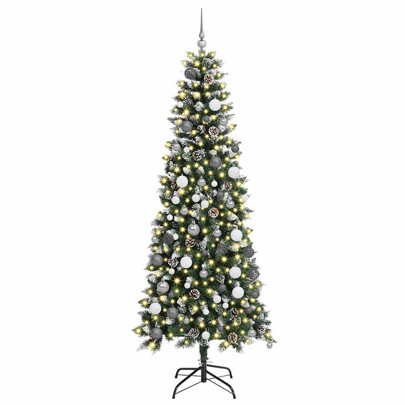 ギャラリービューアに画像をロードする, Vidaxl kunstkerstboom met 300 led groen 210 cm pvc en plastic en staal
