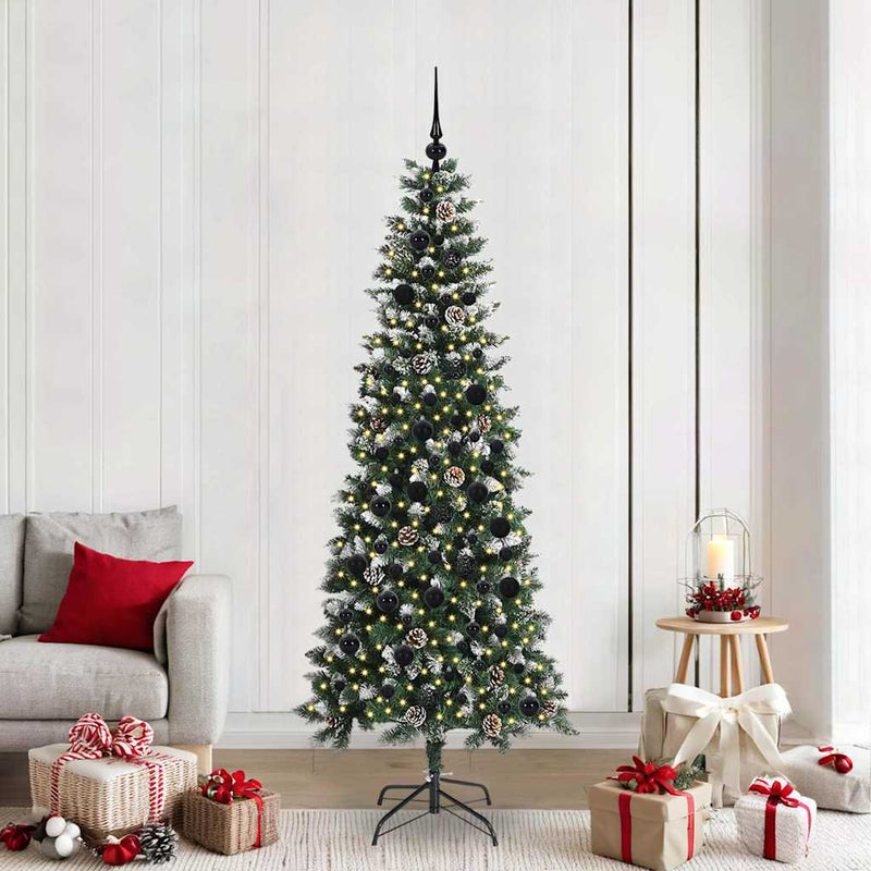 ギャラリービューアに画像をロードする, Vidaxl kunstkerstboom met 300 led groen 210 cm pvc en plastic en staal
