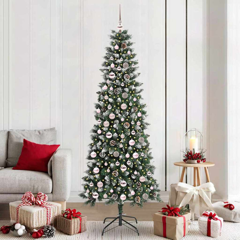 ギャラリービューアに画像をロードする, Vidaxl kunstkerstboom met 300 led groen 210 cm pvc en plastic en staal
