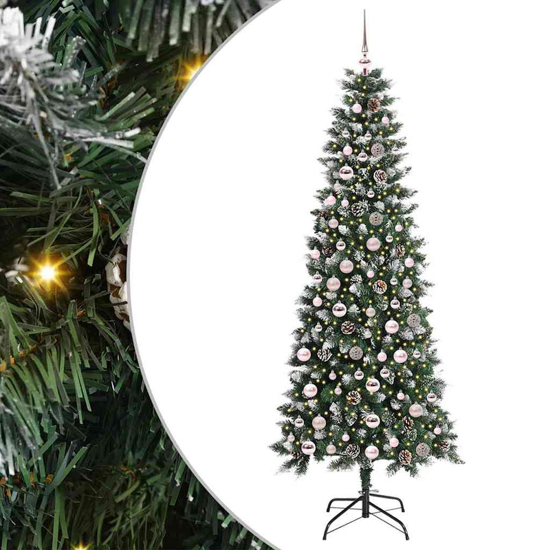 ギャラリービューアに画像をロードする, Vidaxl kunstkerstboom met 300 led groen 210 cm pvc en plastic en staal
