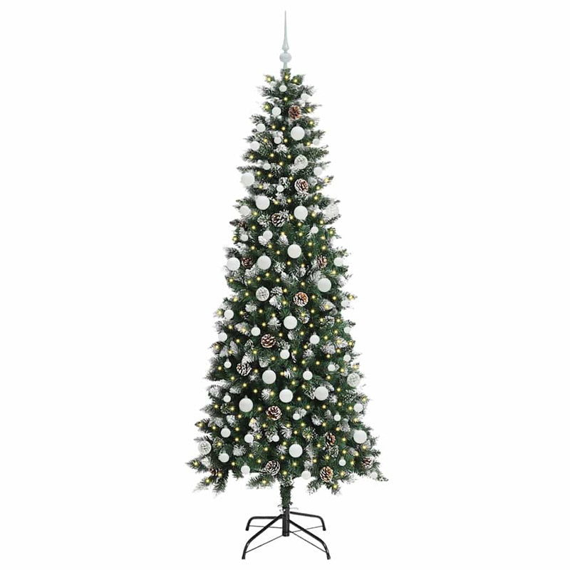 ギャラリービューアに画像をロードする, Vidaxl kunstkerstboom met 300 led groen 210 cm pvc en plastic en staal
