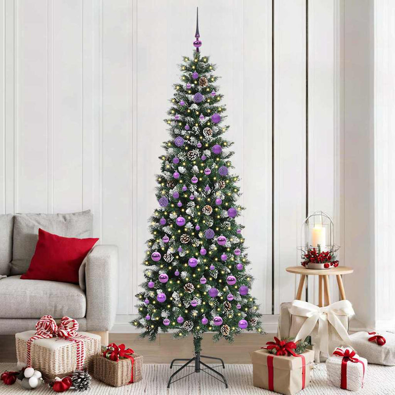ギャラリービューアに画像をロードする, Vidaxl kunstkerstboom met 300 led groen 210 cm pvc en plastic en staal
