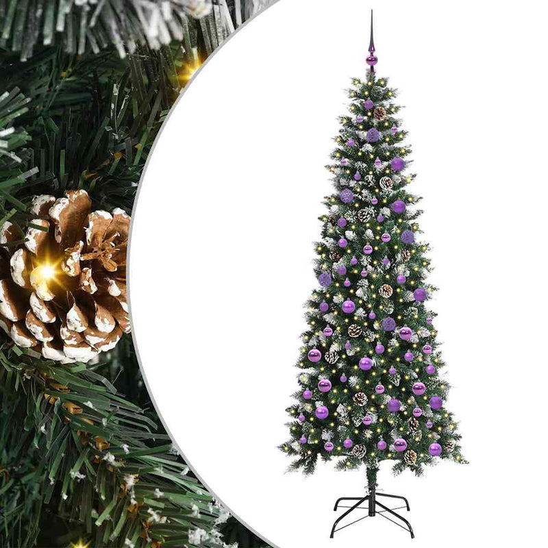 ギャラリービューアに画像をロードする, Vidaxl kunstkerstboom met 300 led groen 210 cm pvc en plastic en staal
