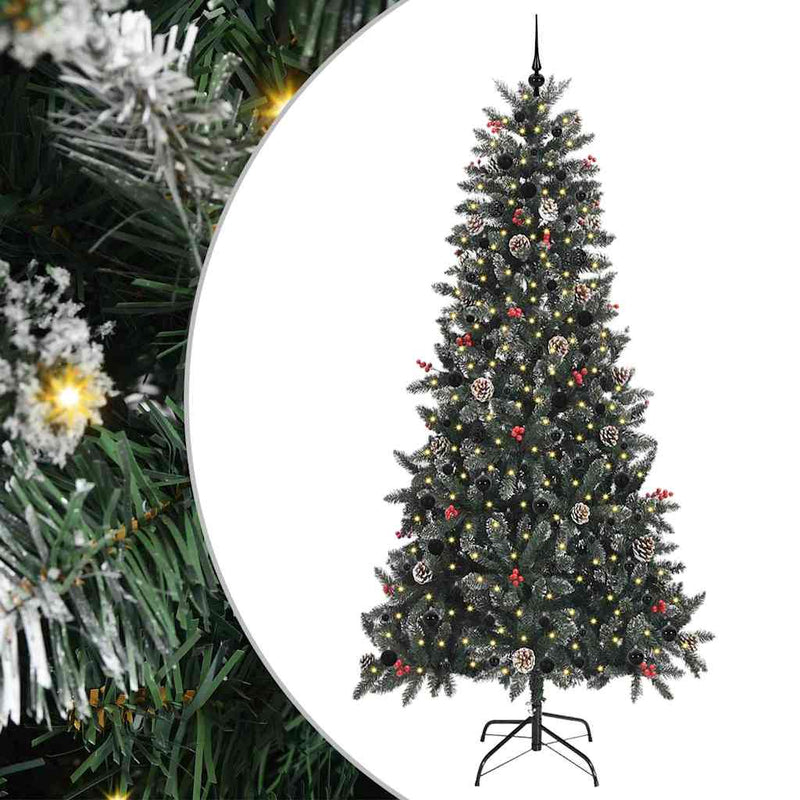 Afbeelding laden in galerijviewer, Vidaxl kunstkerstboom met 300 led groen 240 cm pvc en plastic en staal
