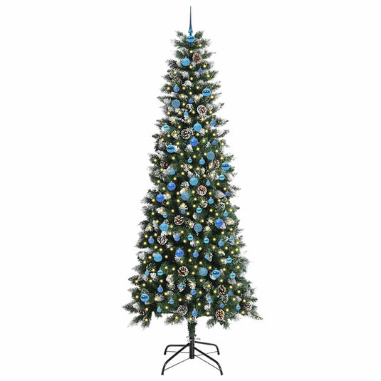 Vidaxl kunstkerstboom met 300 led groen 240 cm pvc en plastic en staal