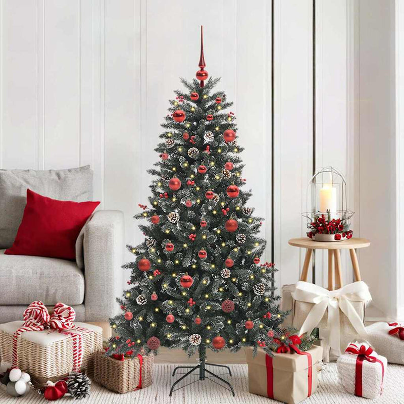 Afbeelding laden in galerijviewer, Vidaxl kunstkerstboom met 150 led groen 150 cm pvc en plastic en staal
