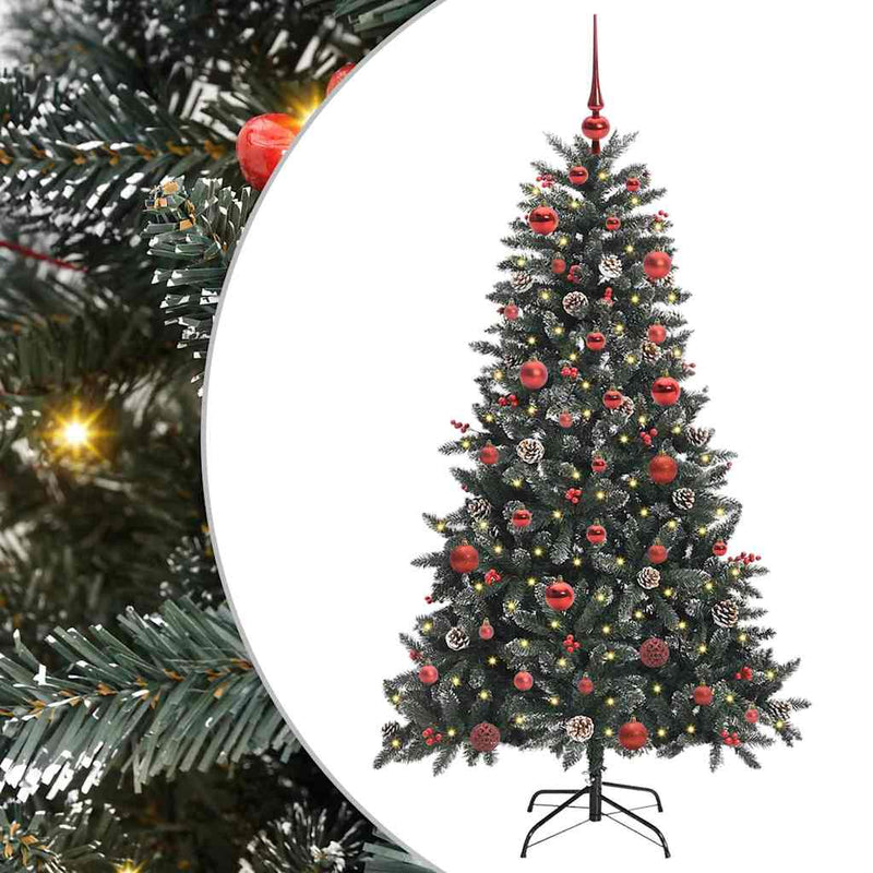 Afbeelding laden in galerijviewer, Vidaxl kunstkerstboom met 150 led groen 150 cm pvc en plastic en staal
