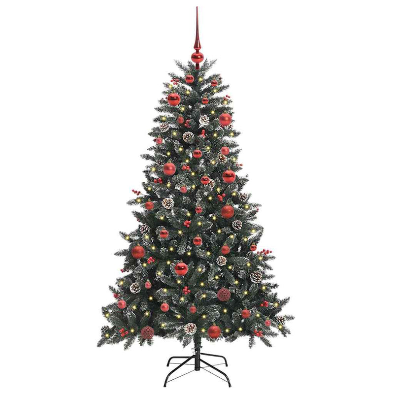 Afbeelding laden in galerijviewer, Vidaxl kunstkerstboom met 150 led groen 150 cm pvc en plastic en staal
