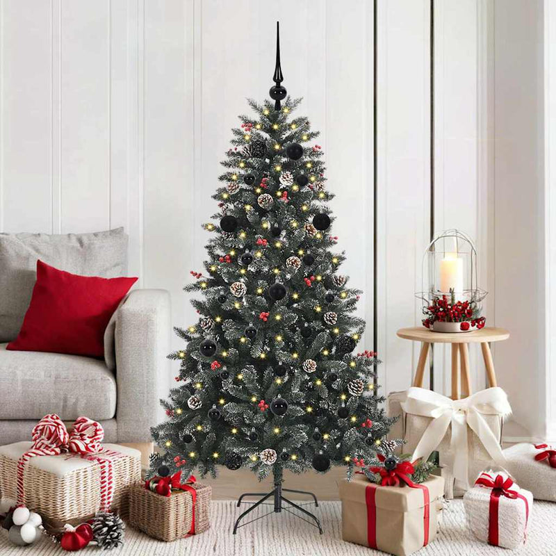 Afbeelding laden in galerijviewer, Vidaxl kunstkerstboom met 150 led groen 150 cm pvc en plastic en staal
