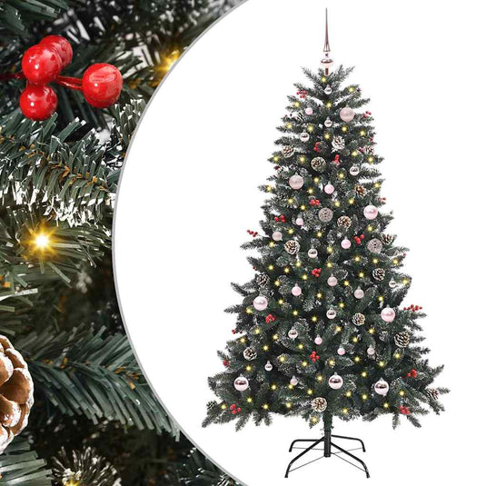 Vidaxl kunstkerstboom met 150 led groen 150 cm pvc en plastic en staal
