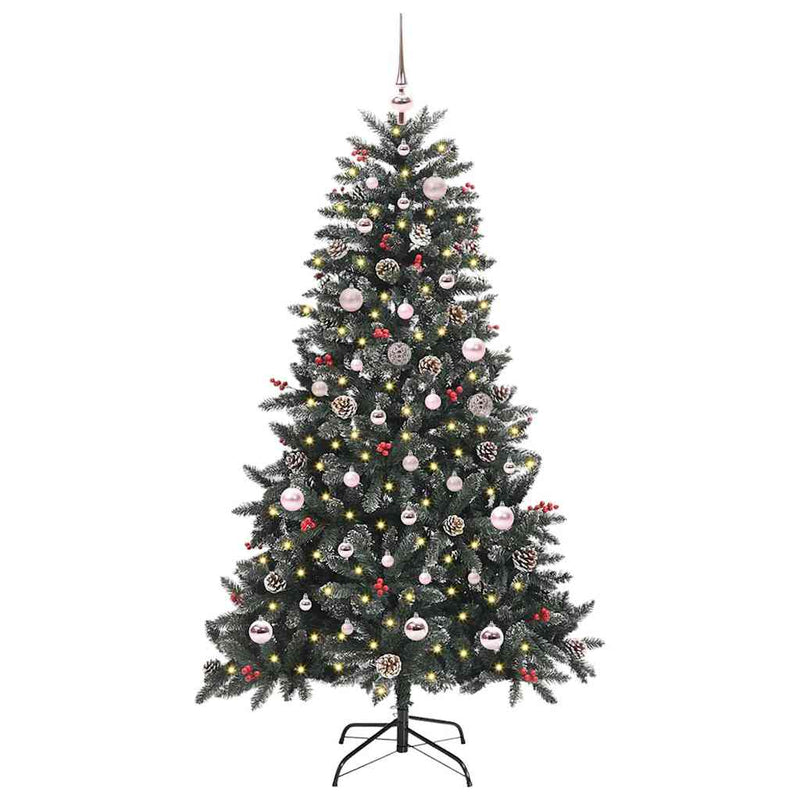 Afbeelding laden in galerijviewer, Vidaxl kunstkerstboom met 150 led groen 150 cm pvc en plastic en staal
