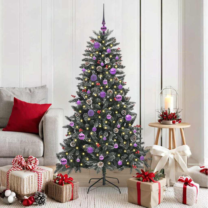 Afbeelding laden in galerijviewer, Vidaxl kunstkerstboom met 150 led groen 150 cm pvc en plastic en staal
