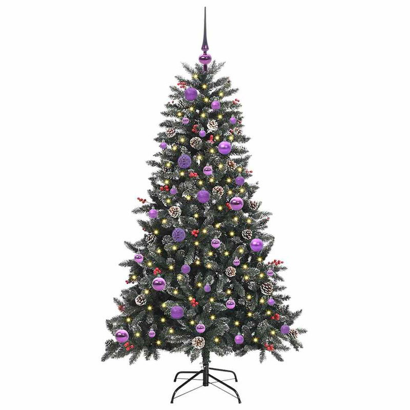 Afbeelding laden in galerijviewer, Vidaxl kunstkerstboom met 150 led groen 150 cm pvc en plastic en staal

