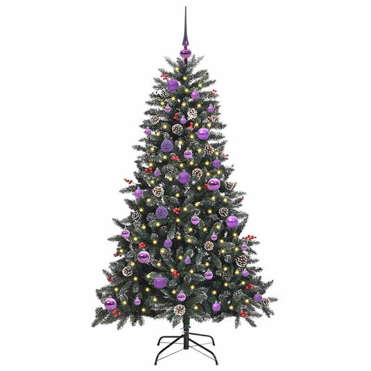 Vidaxl kunstkerstboom met 150 led groen 150 cm pvc en plastic en staal