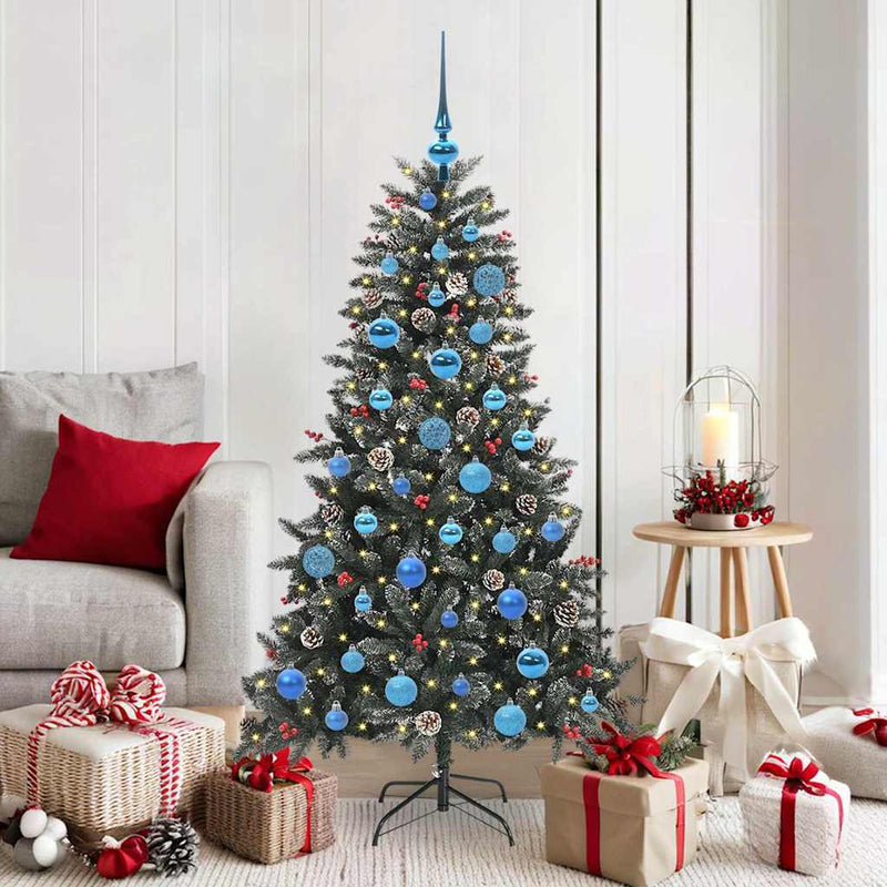 Afbeelding laden in galerijviewer, Vidaxl kunstkerstboom met 150 led groen 150 cm pvc en plastic en staal
