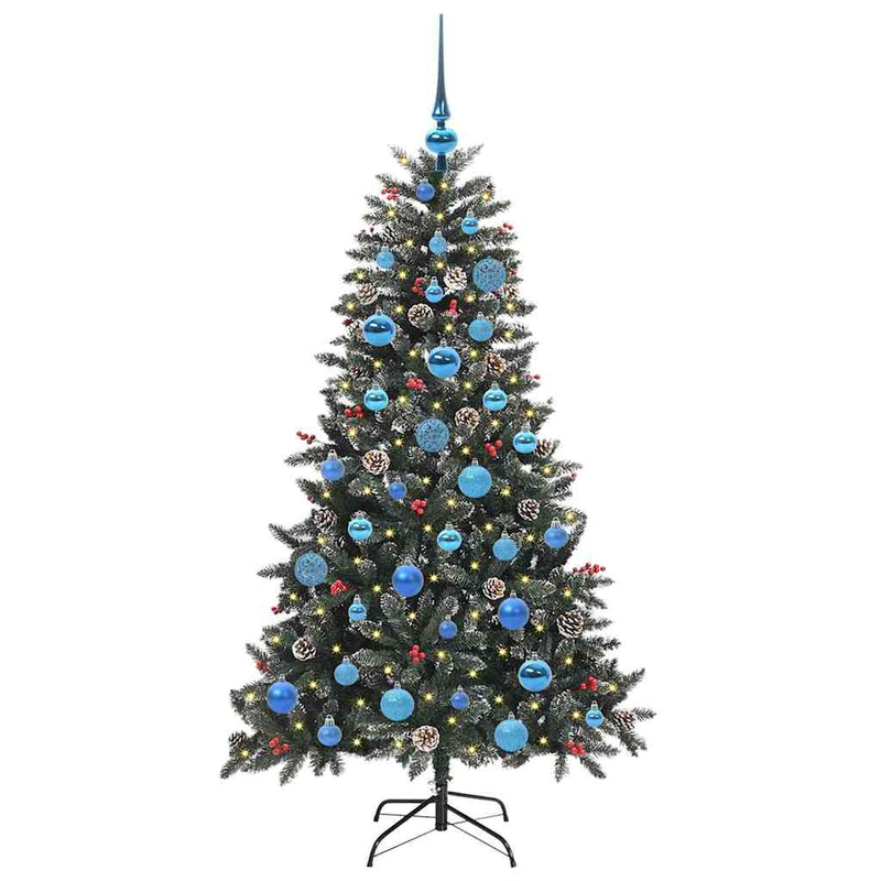 Afbeelding laden in galerijviewer, Vidaxl kunstkerstboom met 150 led groen 150 cm pvc en plastic en staal
